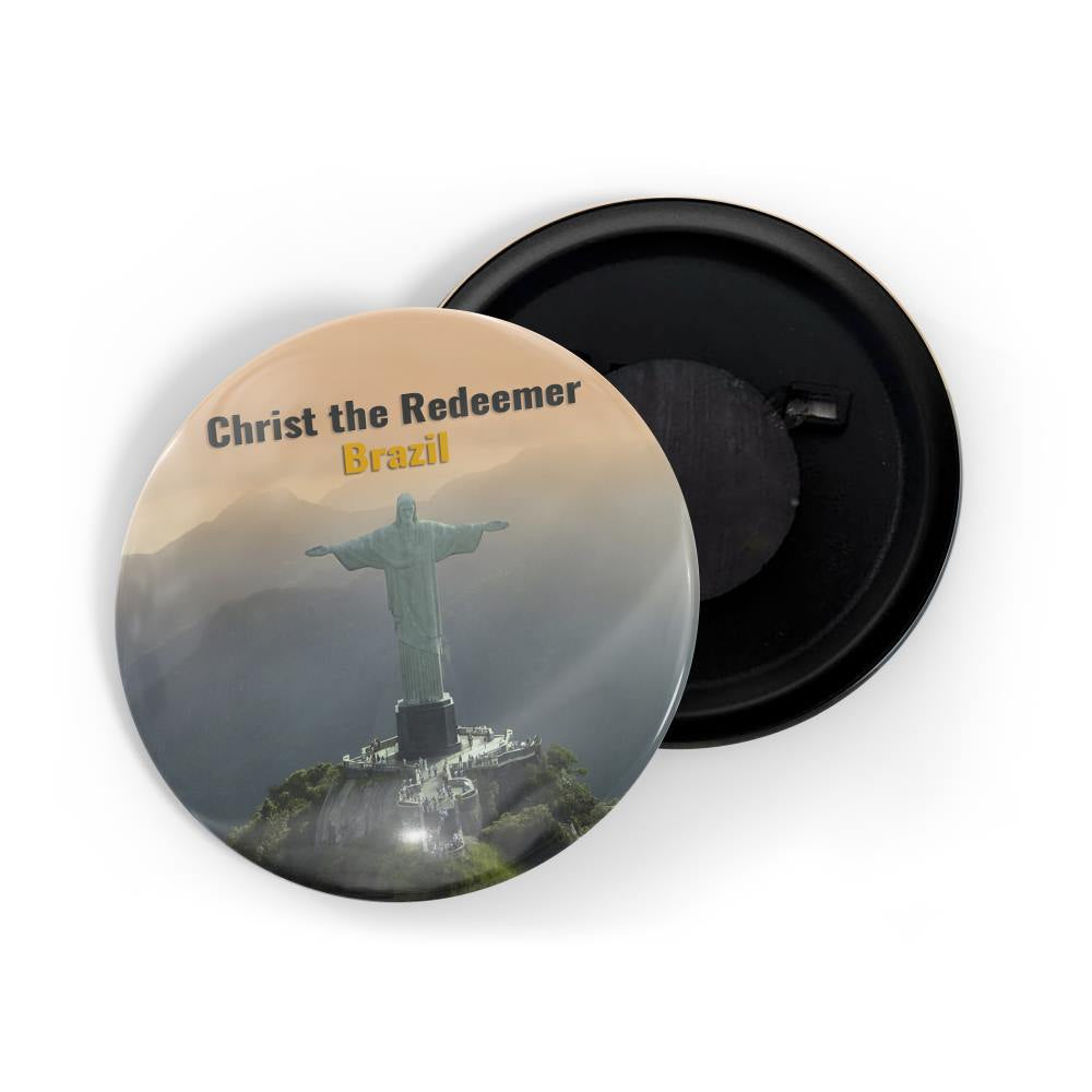 dhcrafts Fridge Magnet Multicolor Famous Tourist Place Christ The Redeemer Brazil Glossy Finish Design Pack of 1